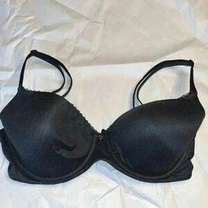 VICTORIAS SECRET lined demi convertible bra black size 34DD